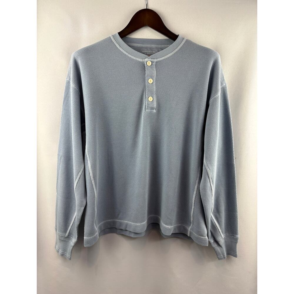 Men’s American Eagle Medium Cornflower Blue Long Sleeve Henley